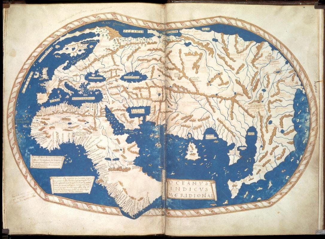 Mappa mundi by Enrico Martello (1490, two years before Columbus' discovery) SST 2001, p. 134