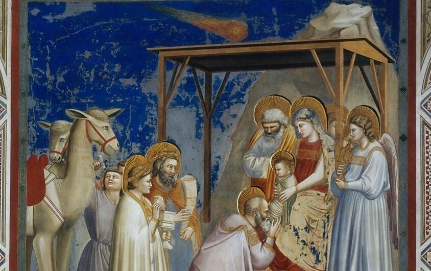 The Nativity Scene Inside Padua's Scrovegni Chapel from Giotto.