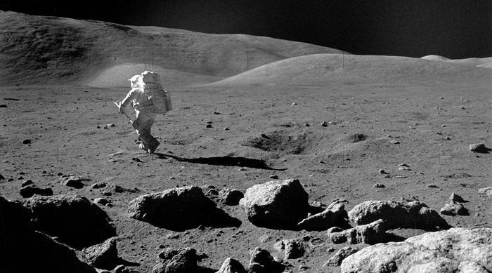 Apollo astronauts brought basaltic lava rocks from the Moon back to Earth with surprisingly high con