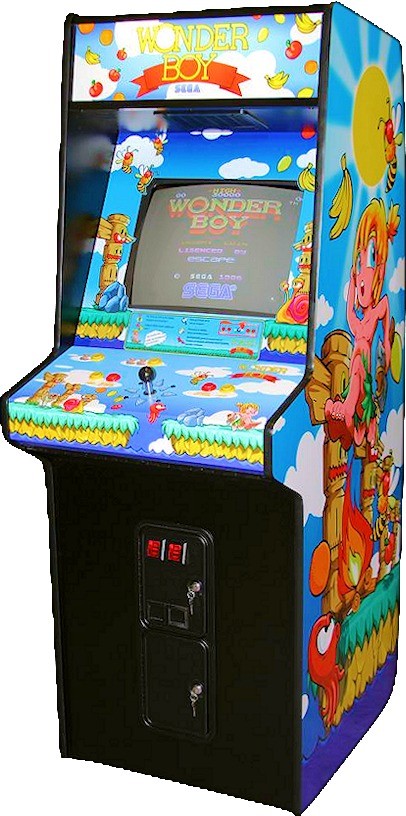 Wonder Boy arcade cabinet