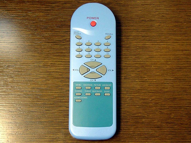The remote controller allows you to switch between the TV and the Dreamcast