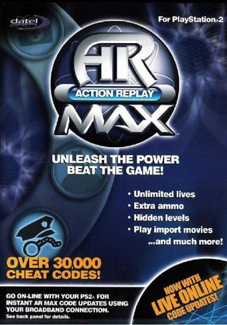 AR Action Replay MAX for Playstation 2 cover