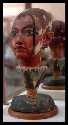 small bust of Tutankhamun