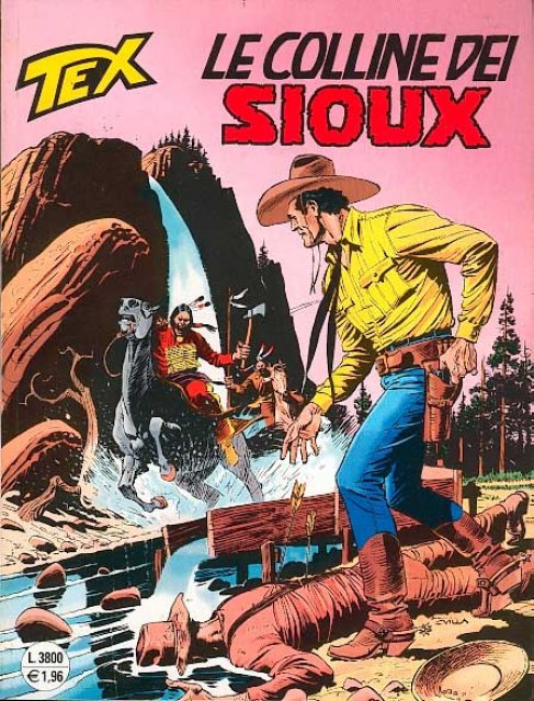 Tex Nr. 480: Le colline dei Sioux front cover (Italian).