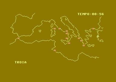ODISSEA E GLI DEI for the Commodore 64 by Armati - in-game screen