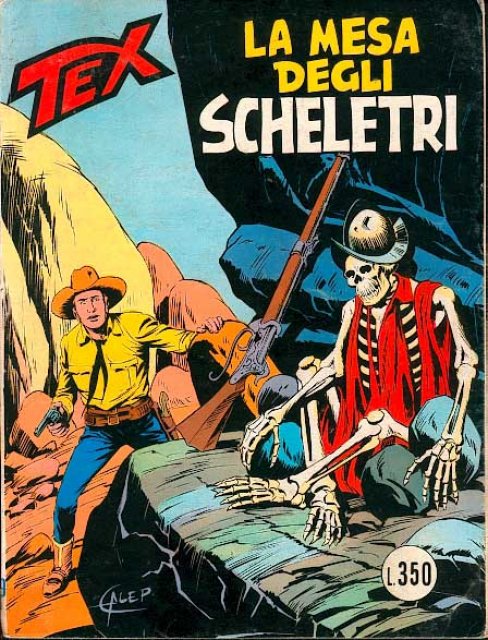Tex Nr. 189: La mesa degli scheletri front cover (Italian).