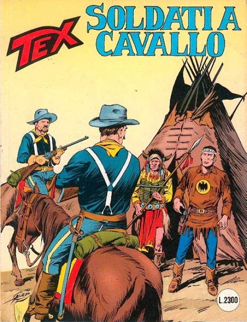 Tex Nr. 377: Soldati a cavallo front cover (Italian).