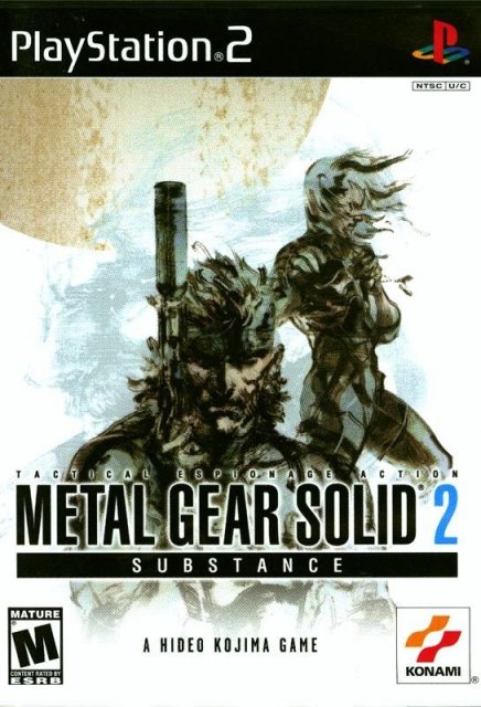 Metal Gear Solid 2: Substance Playstation 2 NTSC U/C cover.