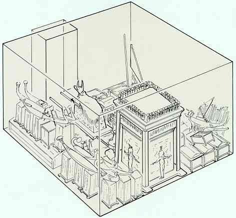 The Treasury chamber inside the Tutankhamun's tomb
