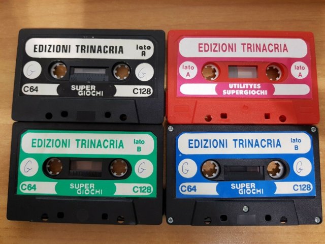 Commodore 64 tapes from Edizioni Trinacria.