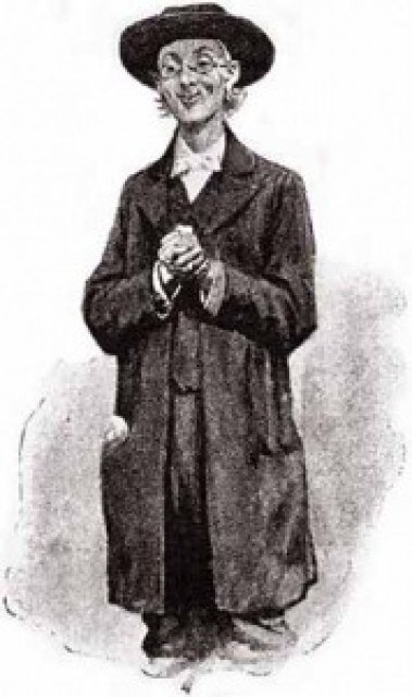 A simple-minded clergyman. Illustration by Sidney Paget in The Strand Magazine (1891).