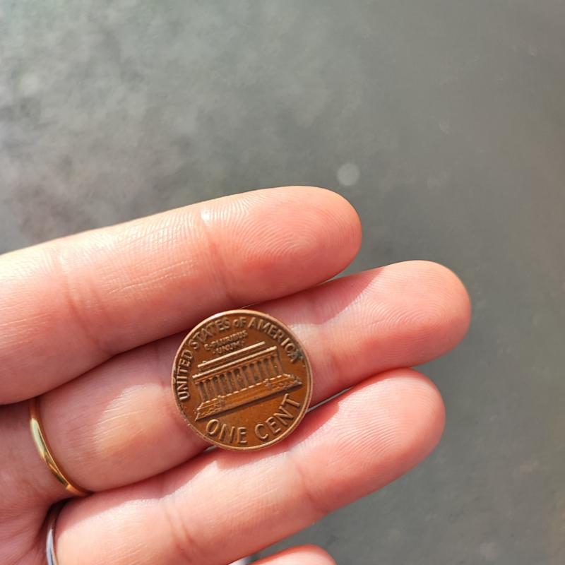 One American dollar penny just found in London