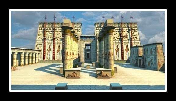 Karnak, reconstruction of the ancient temple