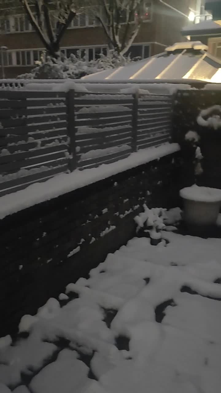 Video of snowing in London in December 2022