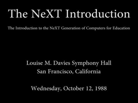 1988 October 12: Steve Jobs Unveils the NeXT Computer