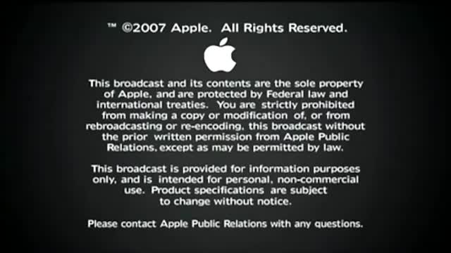 2007 January 9: Steve Jobs presents the iPhone